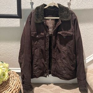 American Eagle Outfitters Corduroy Fur Lined Coat